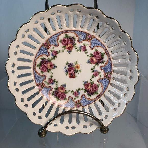 Schumann Bavaria Stamped Reticulated Bowl / Dish - Picture 2 of 11